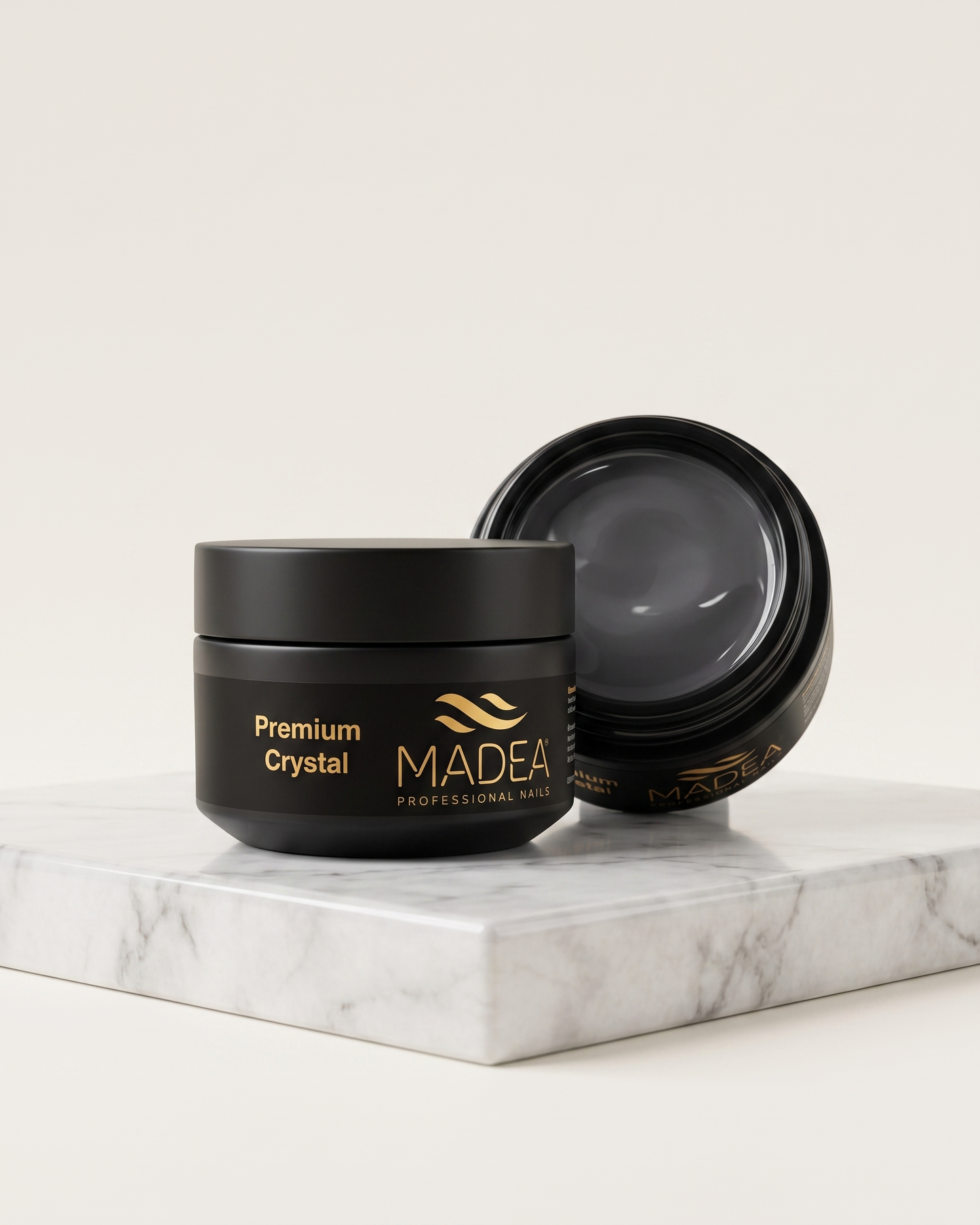 Gel costruttore Premium Crystal Madea da 15 ml, tonalità trasparente, autolivellante a densità medio/alta