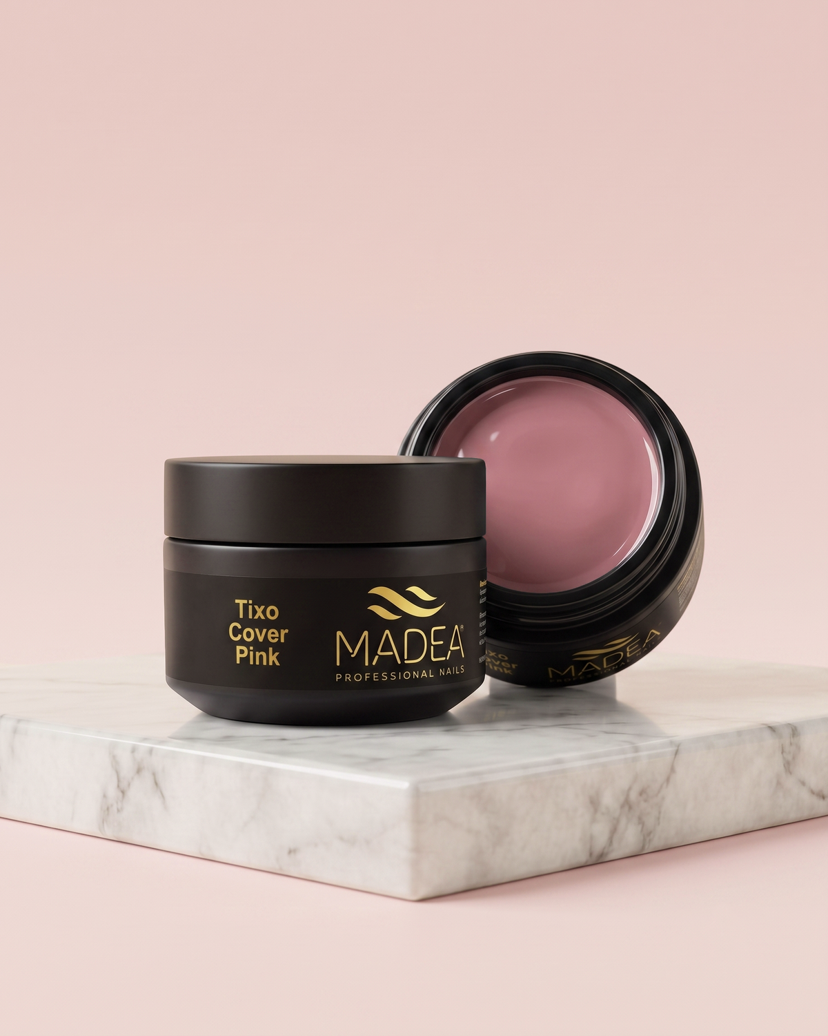 Gel costruttore Tixo Cover Pink Madea da 15 ml, tonalità nude rosato, autolivellante con tecnologia tissotropica