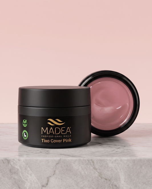Gel costruttore Tixo Cover Pink Madea da 50 ml, tonalità nude rosato, autolivellante con tecnologia tissotropica
