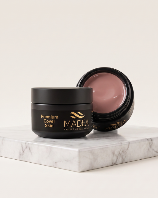 Gel costruttore Premium Cover Skin Madea da 15 ml, tonalità color pelle, autolivellante a densità medio/alta