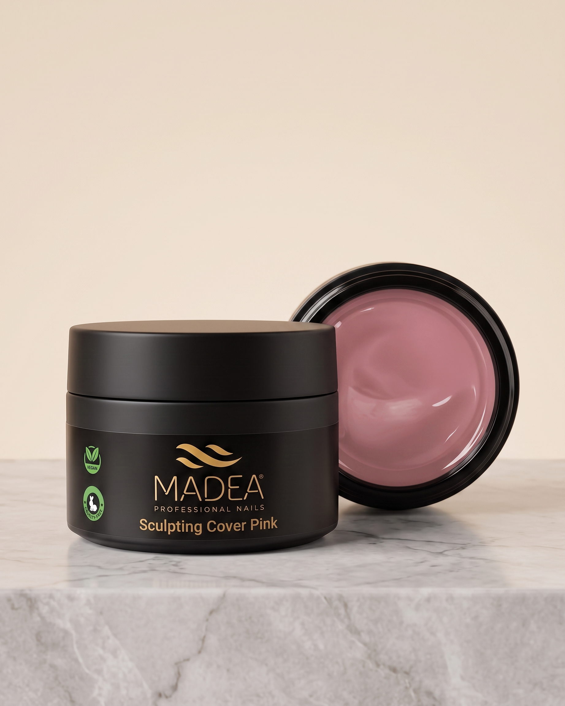 Gel costruttore Sculpting Cover Pink Madea da 50 ml, tonalità nude rosato, autolivellante ad alta densità