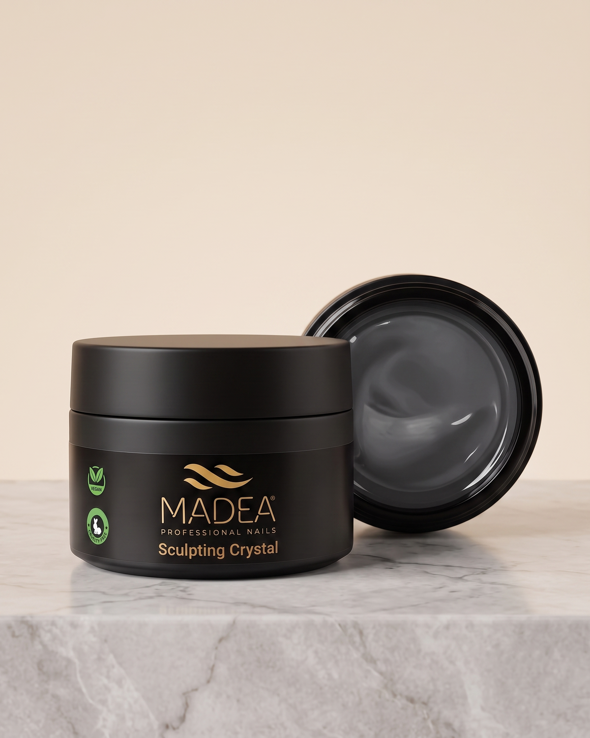 Gel costruttore Sculpting Crystal Madea da 50 ml, tonalità trasparente, autolivellante ad alta densità