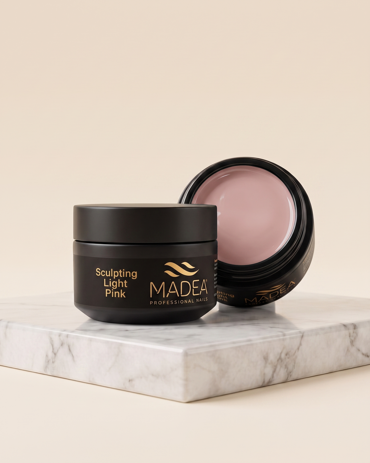 Gel costruttore Sculpting Light Pink Madea da 15 ml, tonalità nude rosato tenue, autolivellante ad alta densità