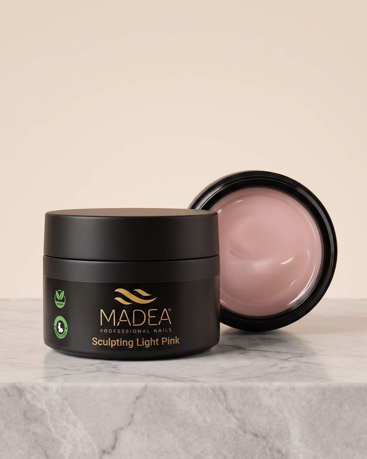 Gel costruttore Sculpting Light Pink Madea da 50 ml, tonalità nude rosato tenue, autolivellante ad alta densità