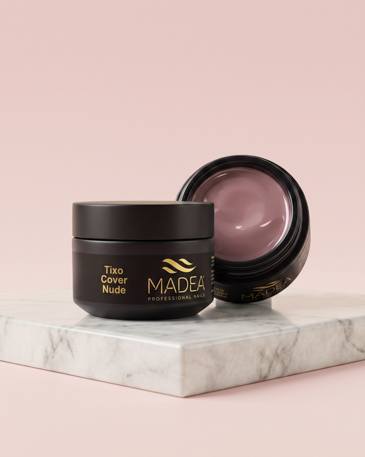 Gel costruttore Tixo Cover Nude Madea da 15 ml, tonalità nude freddo, autolivellante con tecnologia tissotropica