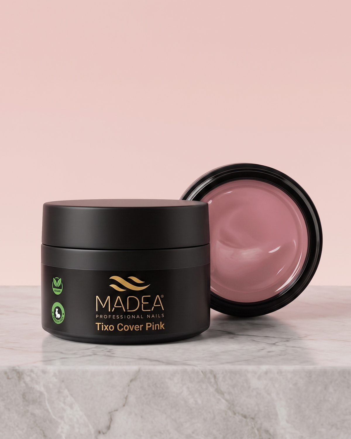 Gel costruttore Tixo Cover Pink Madea da 50 ml, tonalità nude rosato, autolivellante con tecnologia tissotropica